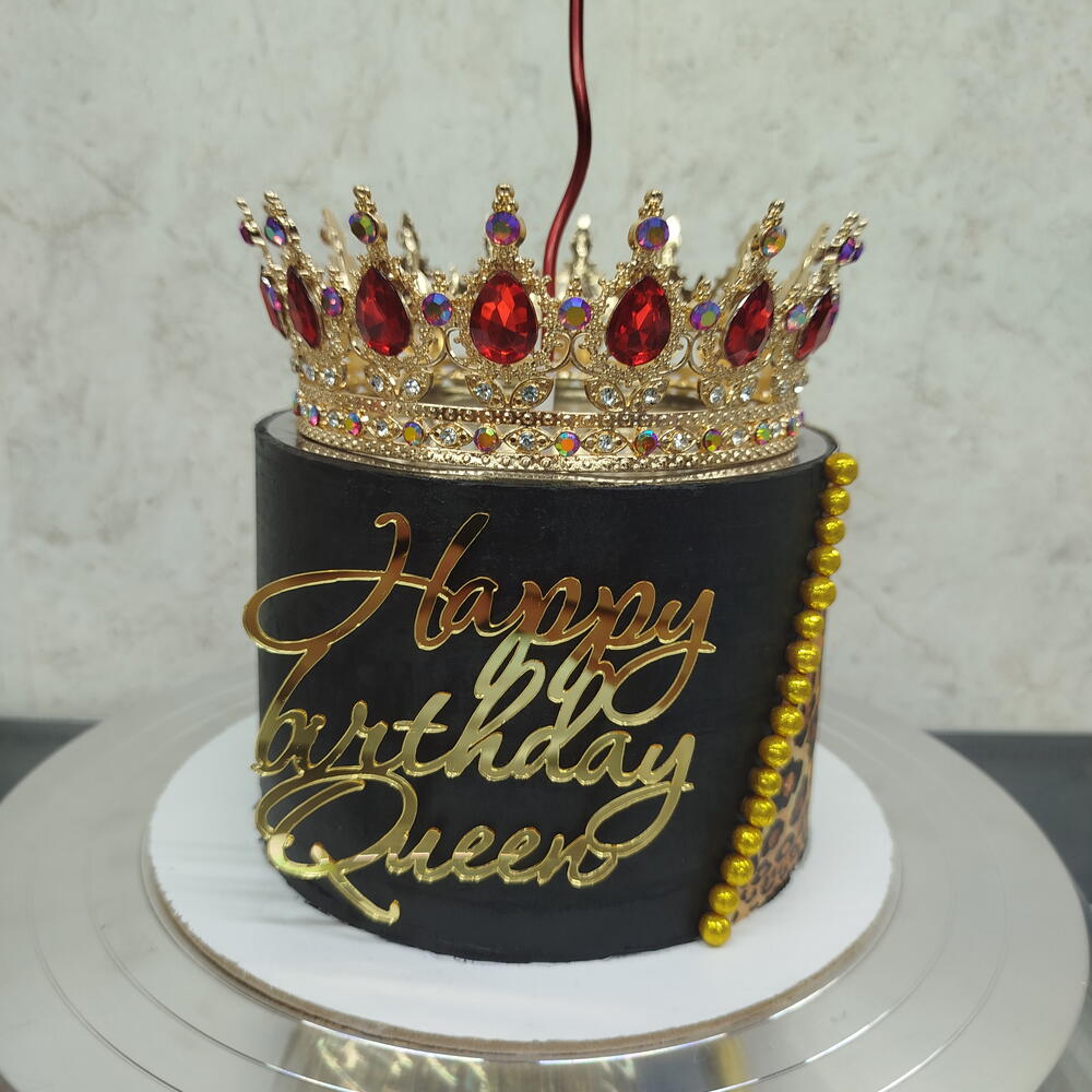 Леопардовый торт  Happy Birthday Queen