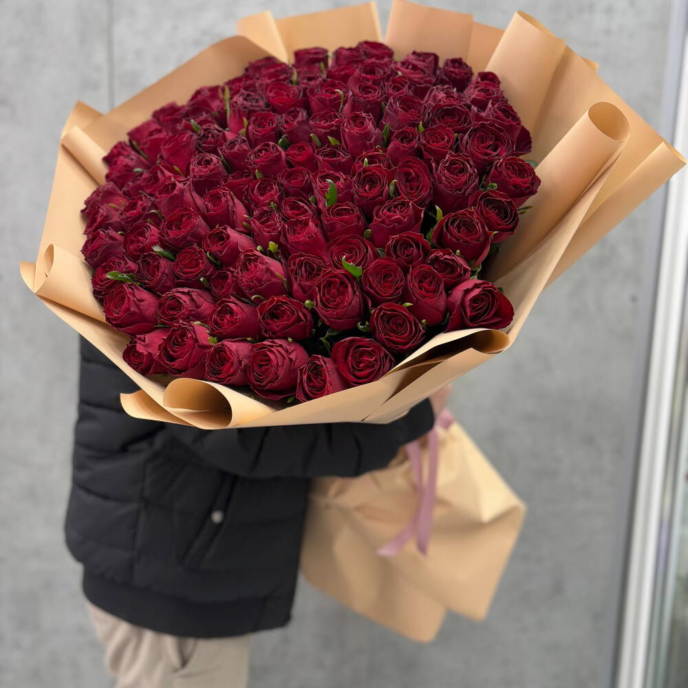 101 бордовая роза 🌹