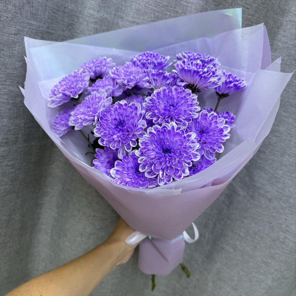 Комплемент🌸из лавандовой кустовой хризантемы