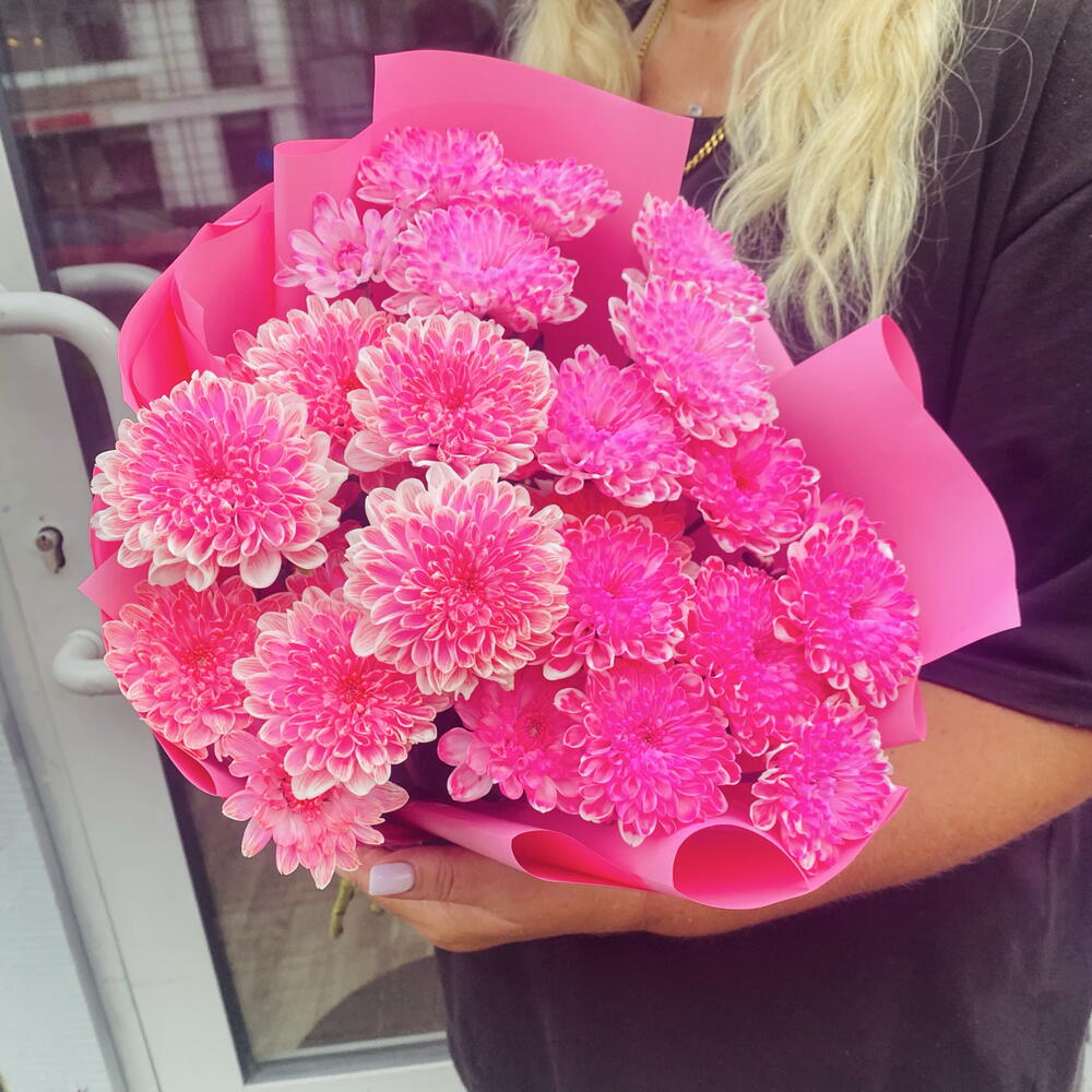 Букет из розовых хризантем💐