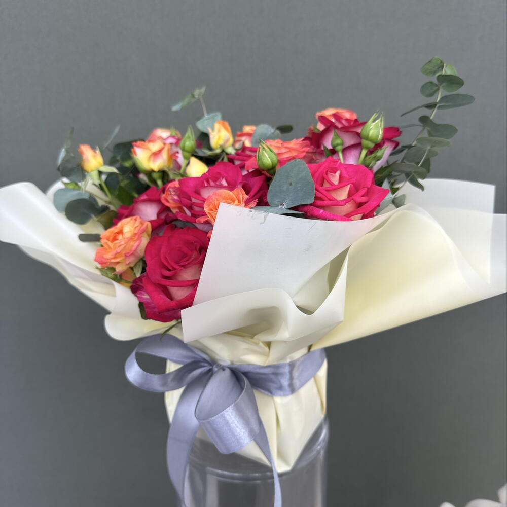 Букет-комплимент на оазисе «Flaming Rose»