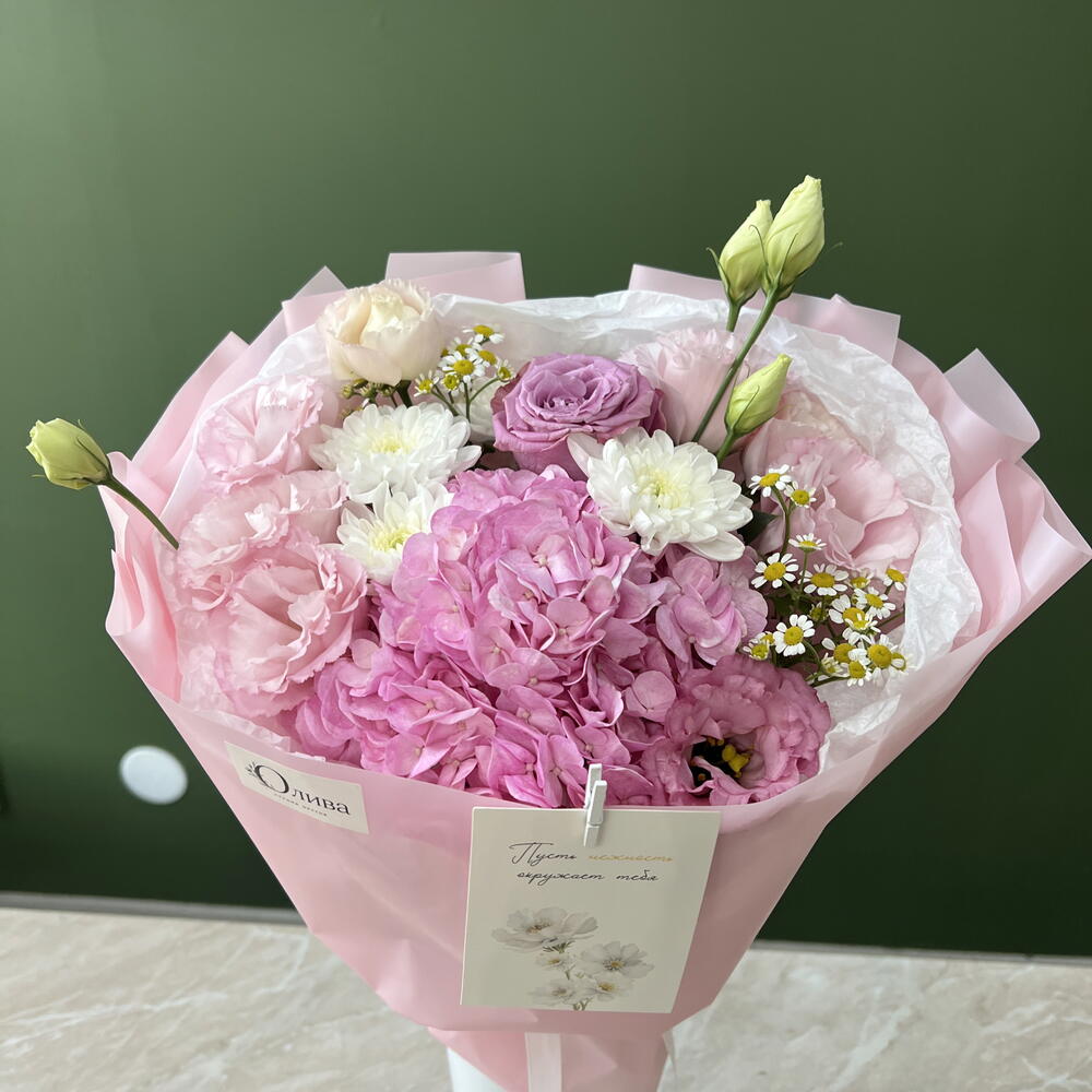 Букет с гортензией 🌸