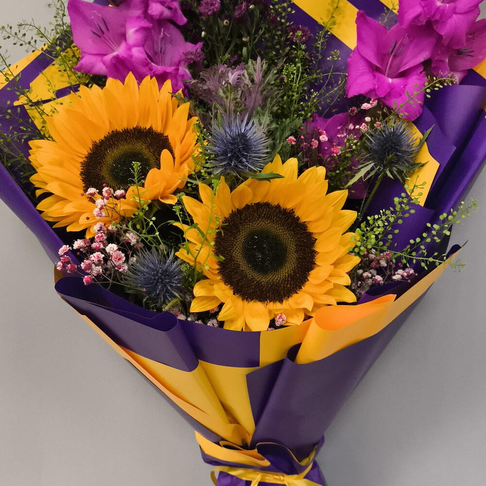 Букет с подсолнухами Поле чудес 🌻