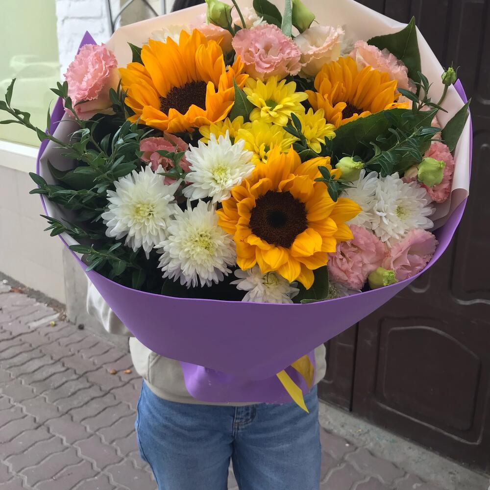 Букет с подсолнухами 😍