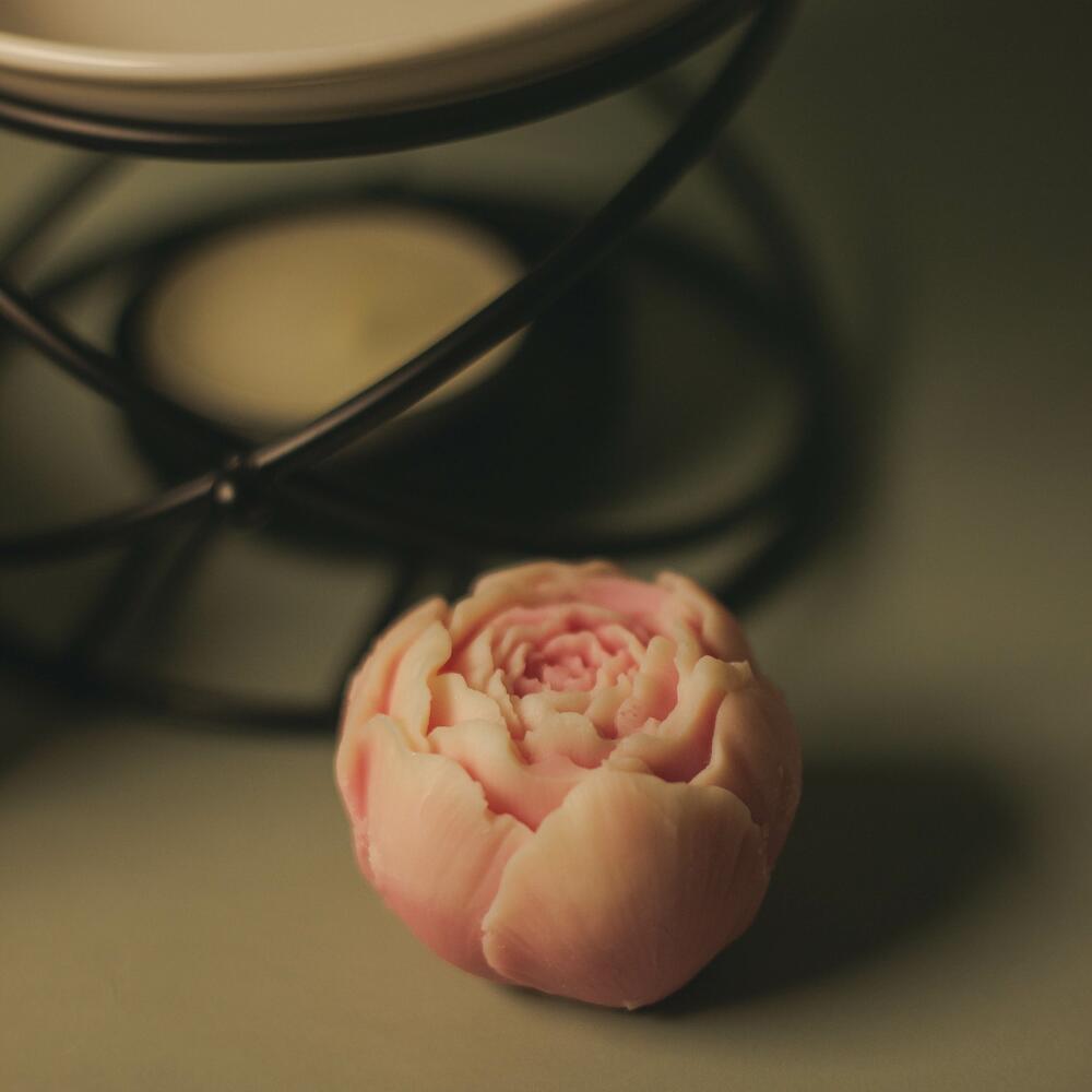 Набор аромалампа черная+wax melts пионы