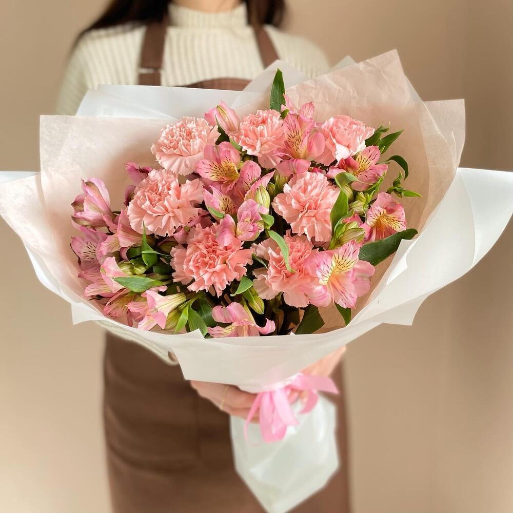 Букет самых стойких цветов🌸💗🌿(альстромерия, диантус сортовой)