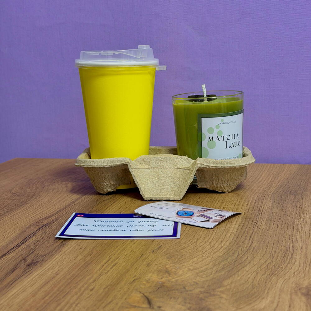 Cozy Moment матча напиток и свеча matcha latte