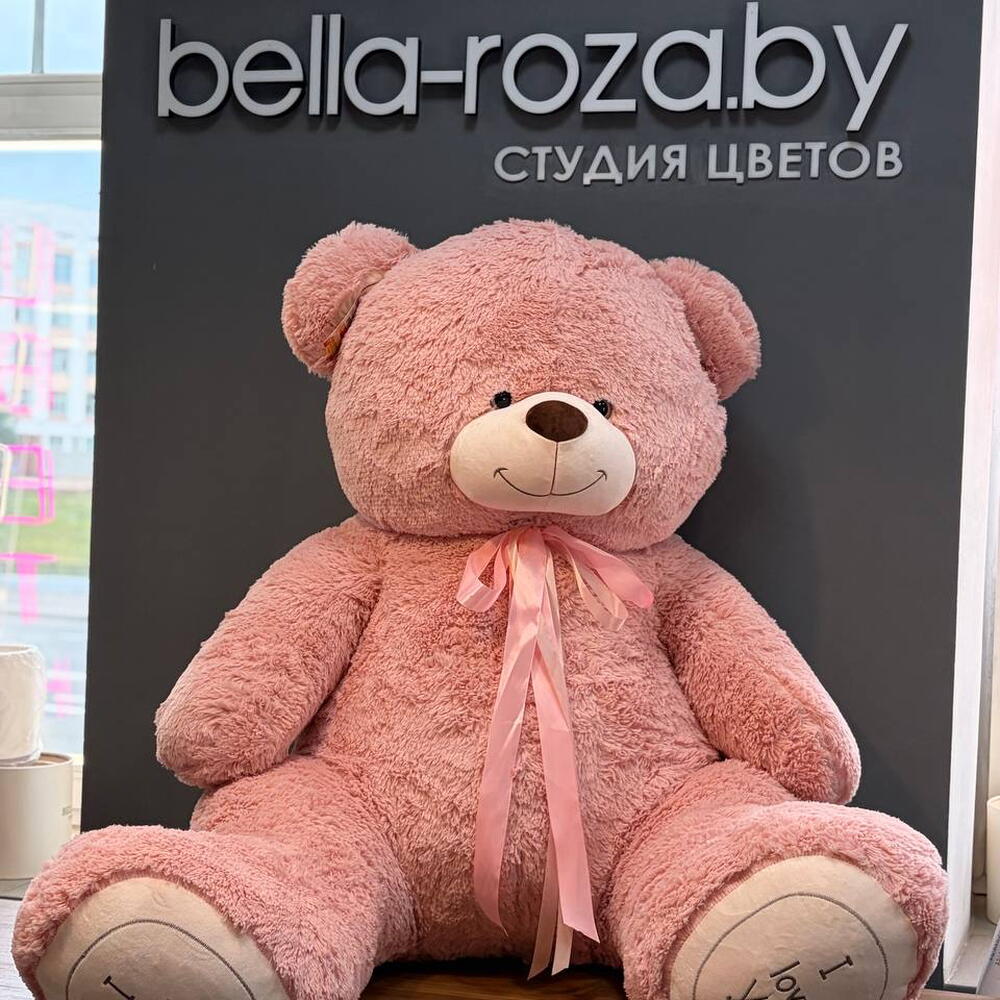 Гигантский плюшевый мишка розовый 150+ см 🧸🌸