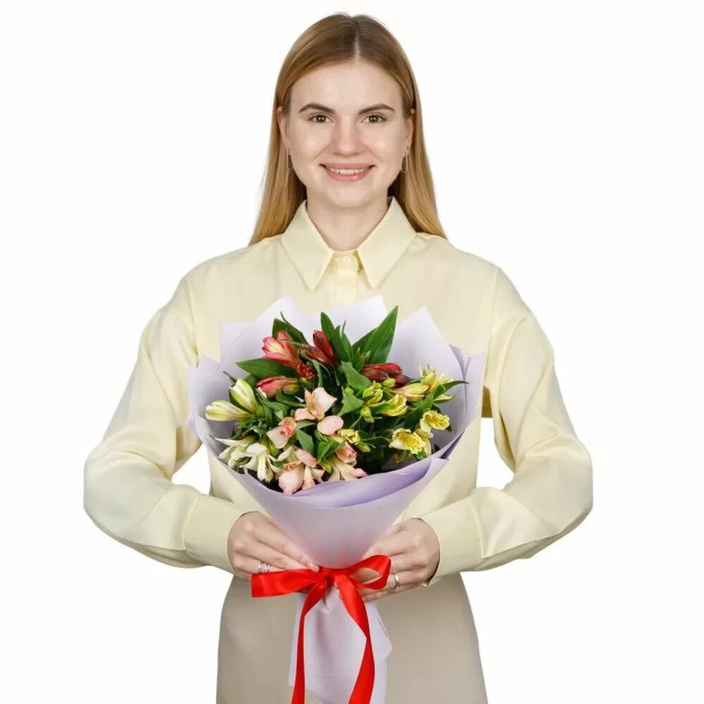 Букет из 5 альстромерий