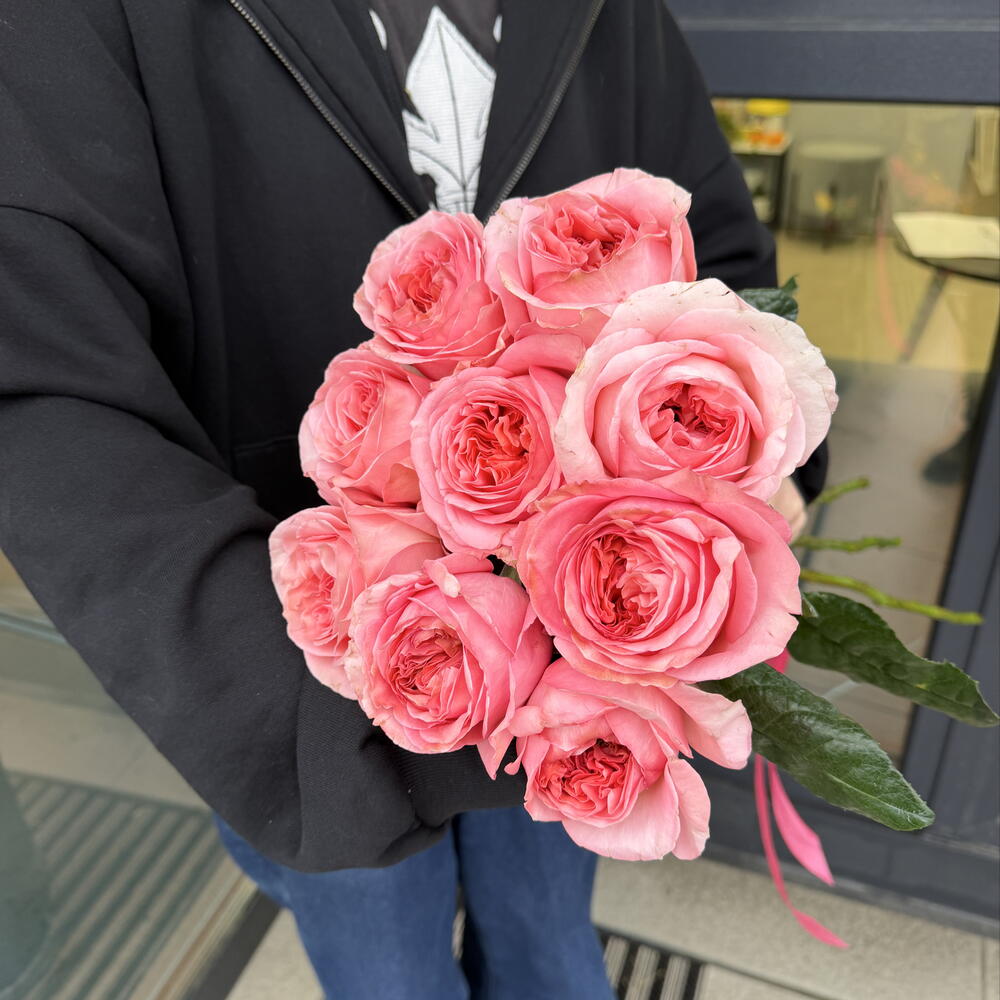 Букет из 9 пионовидных роз Pink Expression