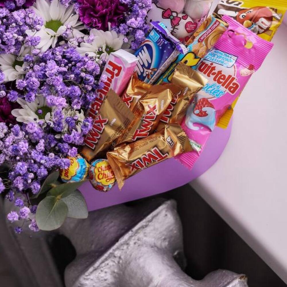 Flowers in a candy box