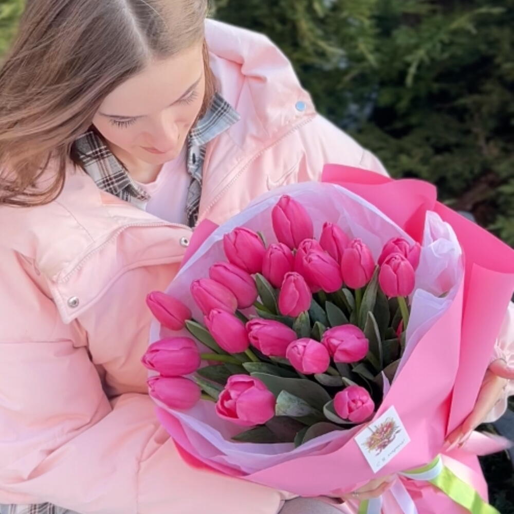 Нежный букет из тюльпанов