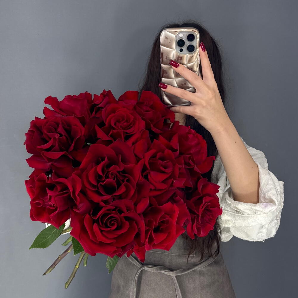 Охапка🌹 Бордовая Француская Роза 11 шт