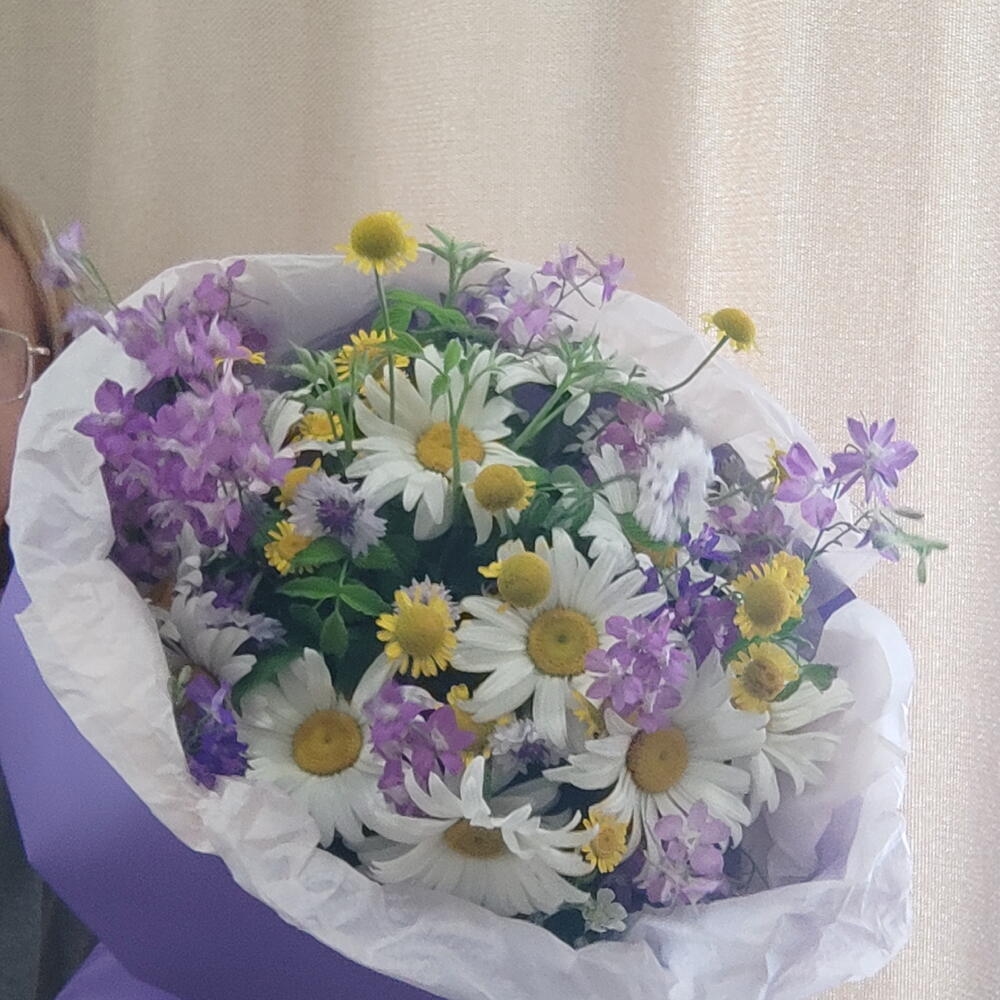 Большой букет ромашек "Июльские заливные луга"XXL