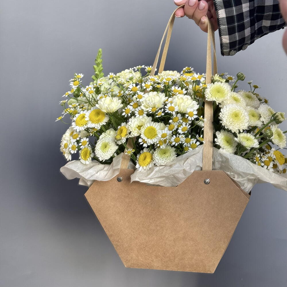 Сумка-композиция с ромашками 🌼