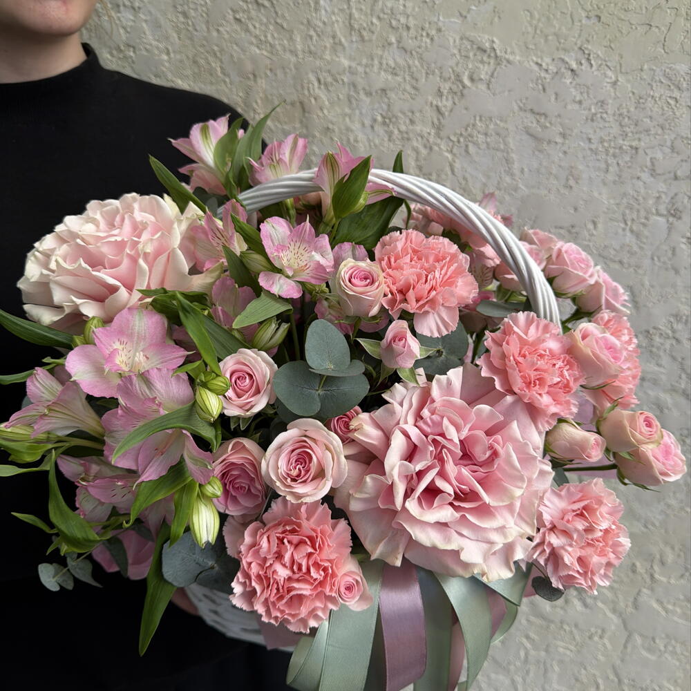 Корзина с французскими розами