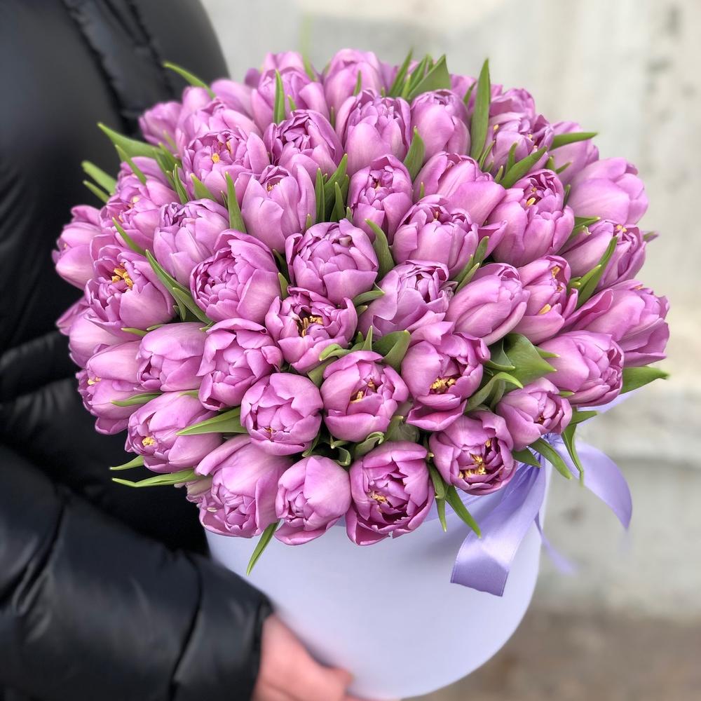 Коробочка Тюльпаны Лавандовые