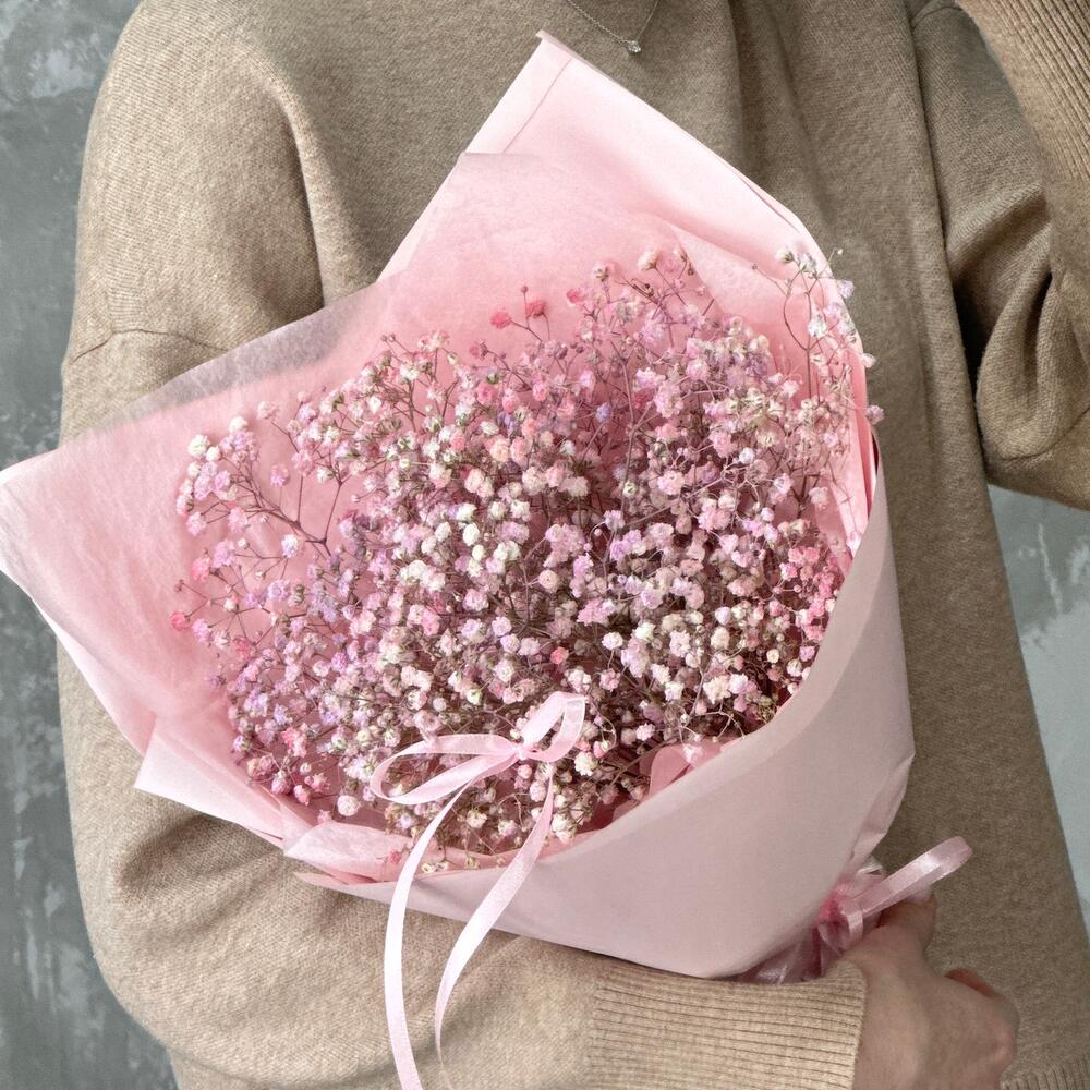 Букет комплимент из розово-сиреневой гипсофилы💗