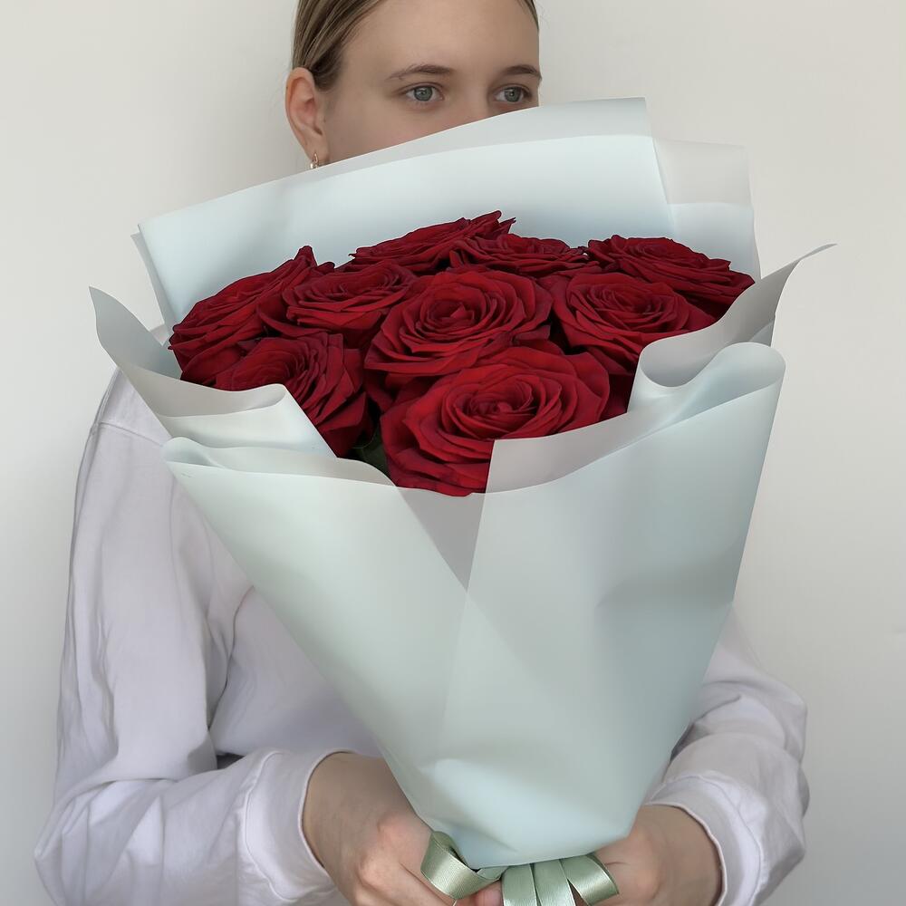 Букет из красных роз, 9шт