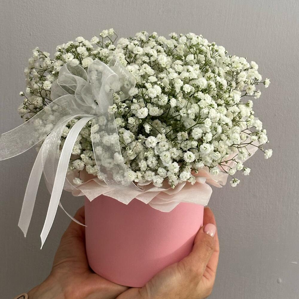 Цветы в коробке «Нежное облако»