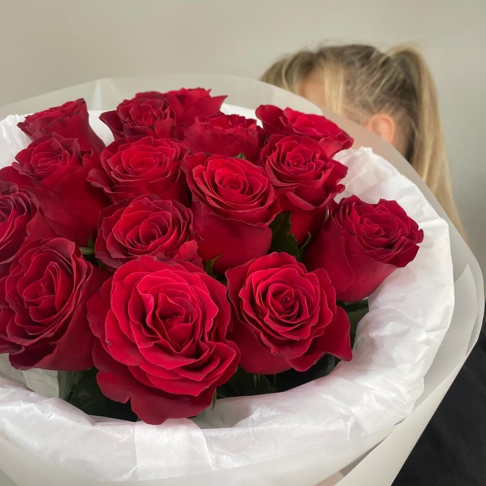 Моно букет 💐 из бордовой розы