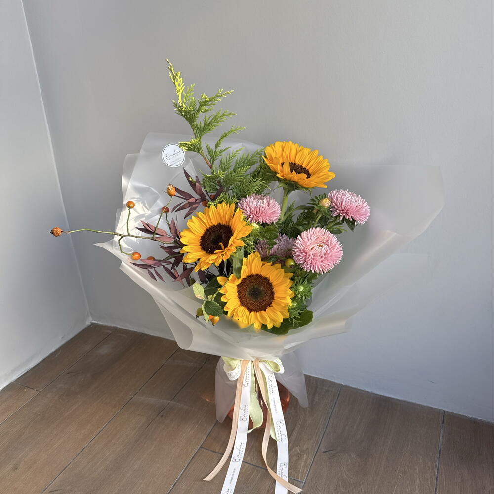 Букет с подсолнухами 🌻