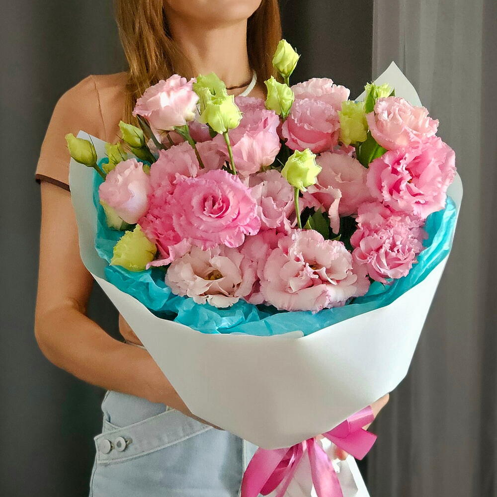 Букет из розовых эустом 🌸