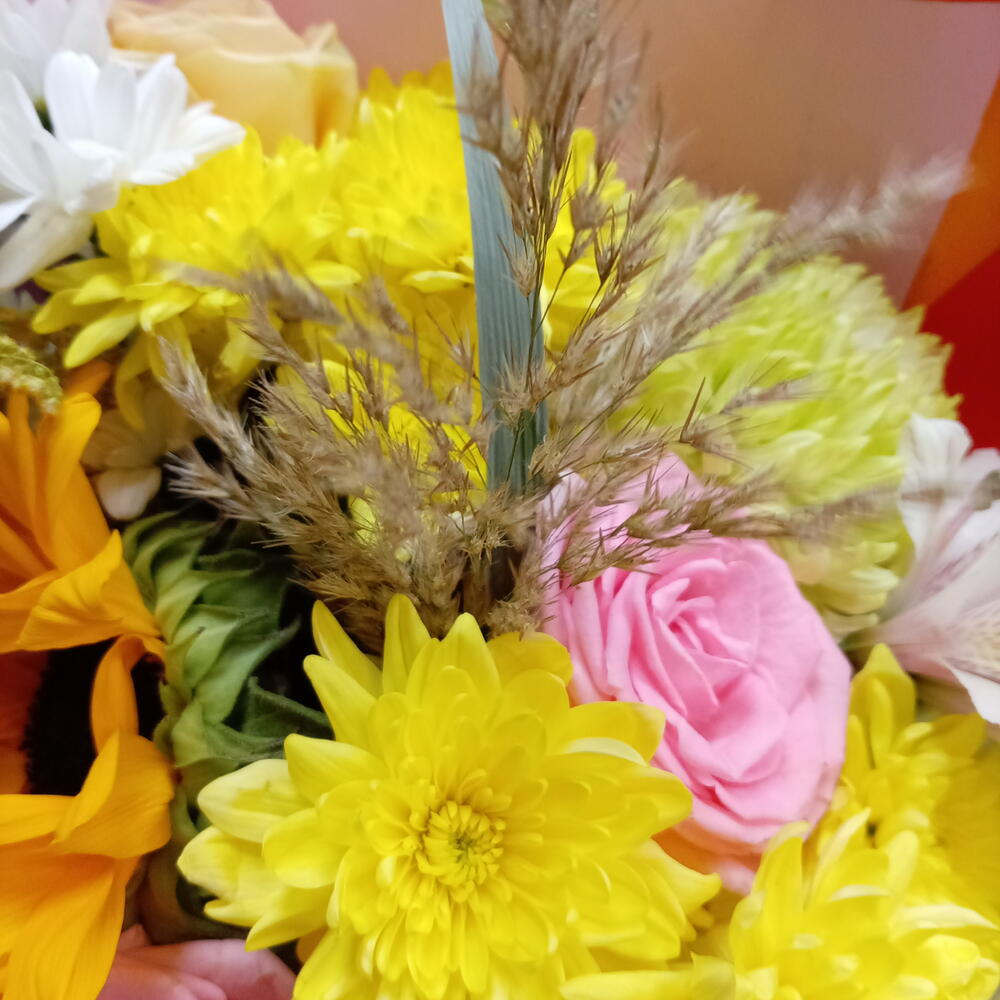 Букет с подсолнухом 🌻