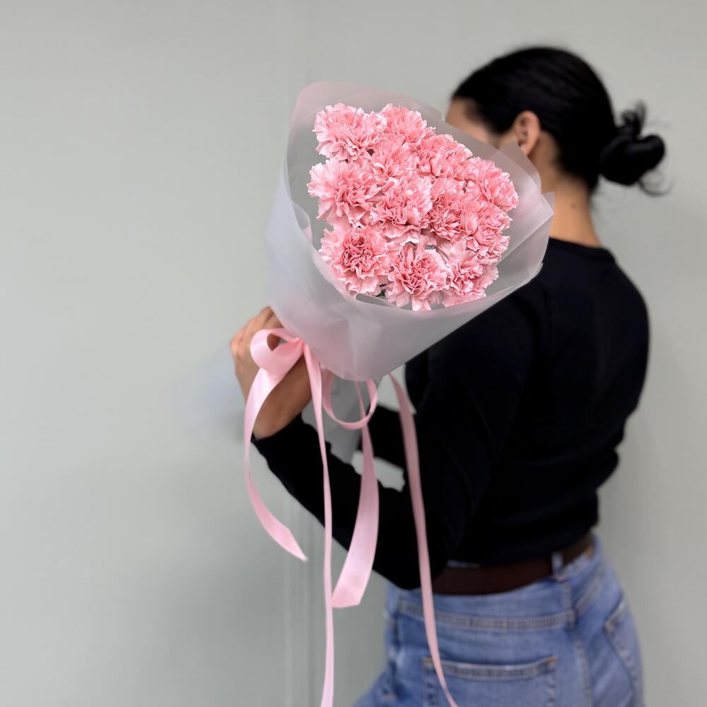 « Монобукет из  стойких диантусов в матовой упаковке» 🎀