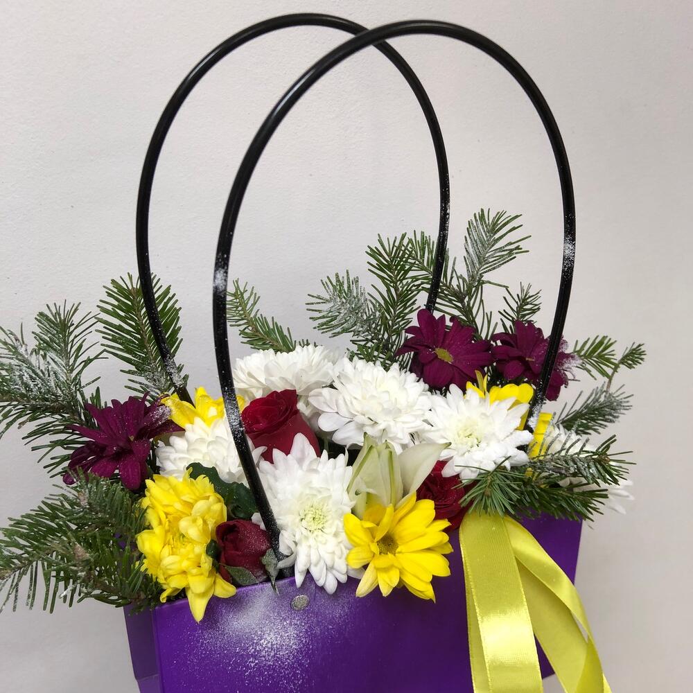 Handbag with flowers 8