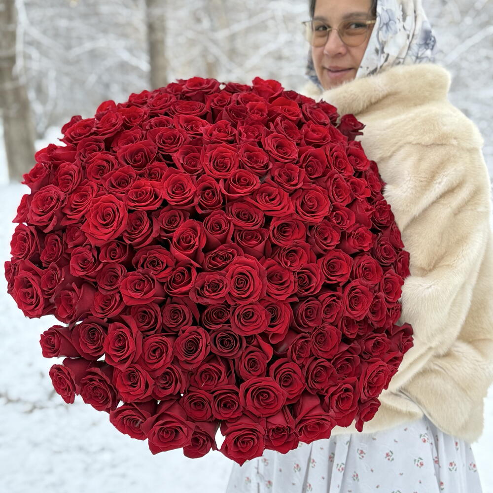 Красная Эквадорская Роза 151 шт, арт. 759