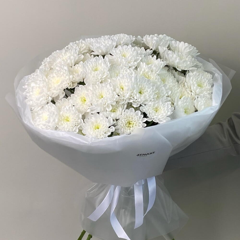 Букет из 15 кустовых хризантем