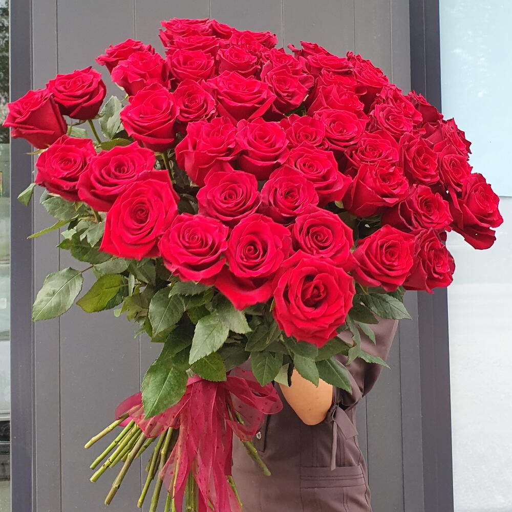 51 роза 80см WOW💥 Red Flowers