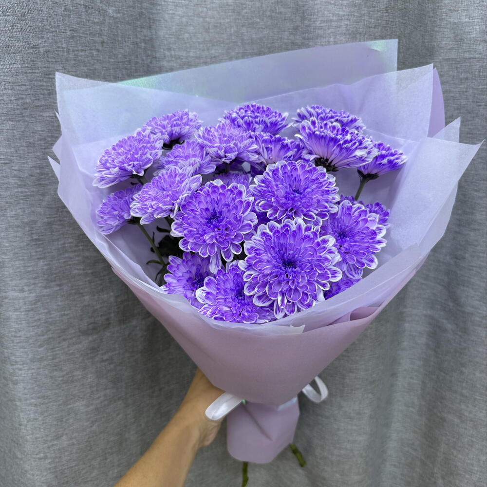 Комплемент🌸из лавандовой кустовой хризантемы