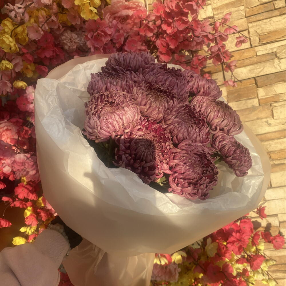 Букет хризантем 💜