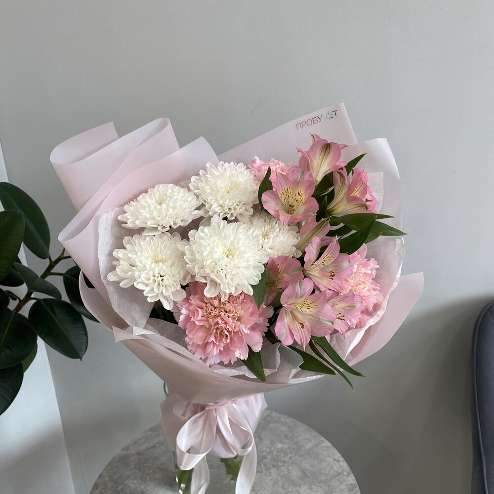 Букет-комплимент в розовых тонах💗