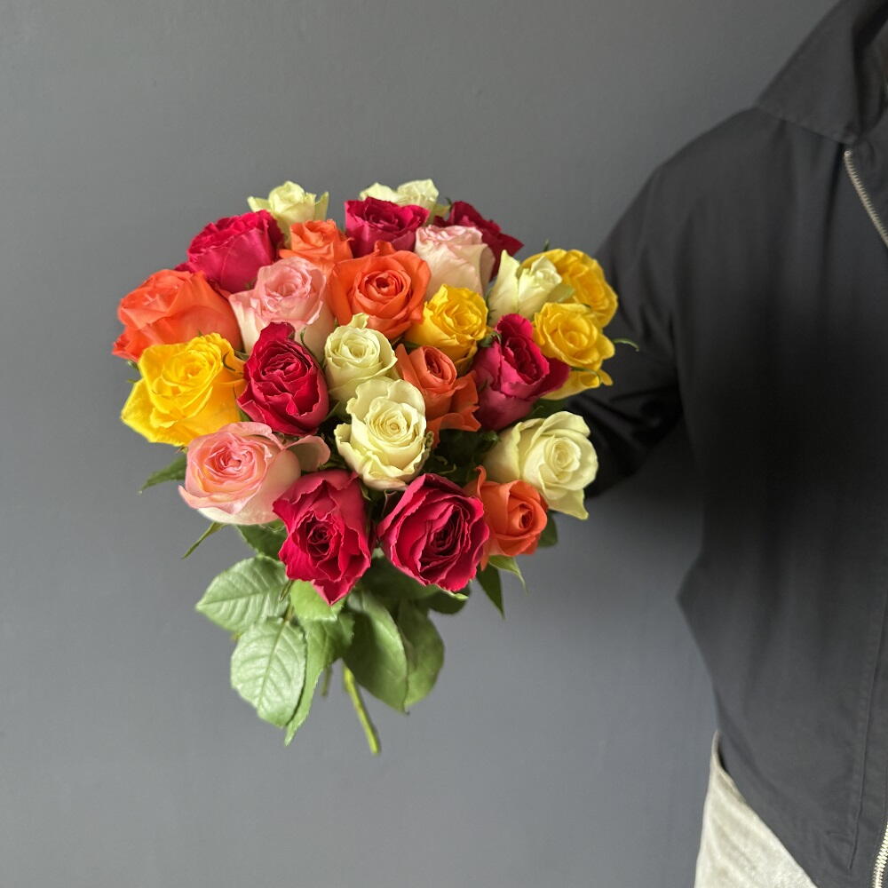 Bouquet of 25 roses "Mix" (Kenya)