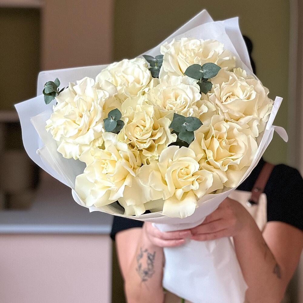 Акция от Vivienne Sabo, Букет из французской розы с эвкалиптом