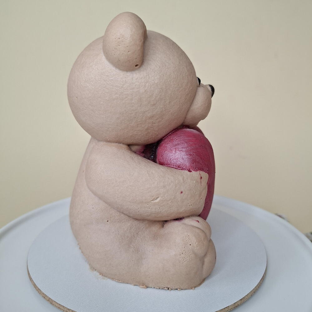 Очень вкусный Муссовый торт Мишка с сердцем Вишня-шоколад
