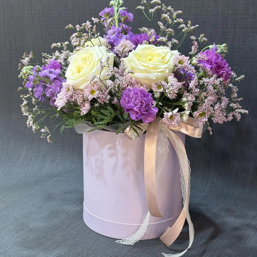 Композиция в шляпной коробке 💜