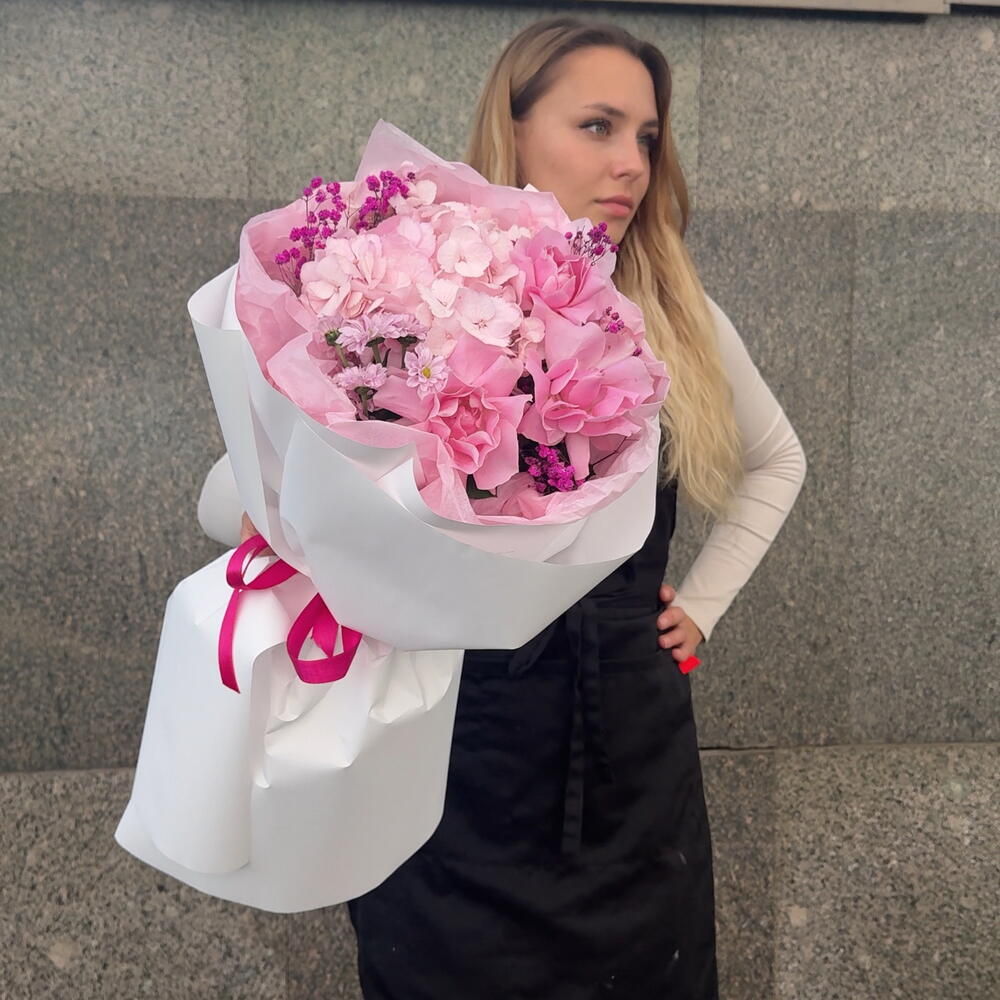 Французская Роза 🌸 Гортензия 💕 Гипсофила🥰