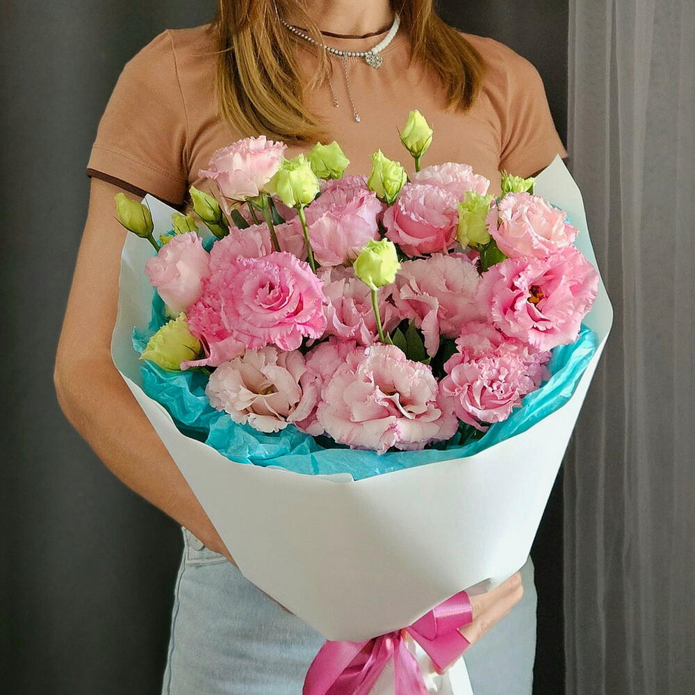 Букет из розовых эустом 🌸