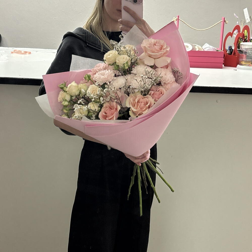 Букет в розовом