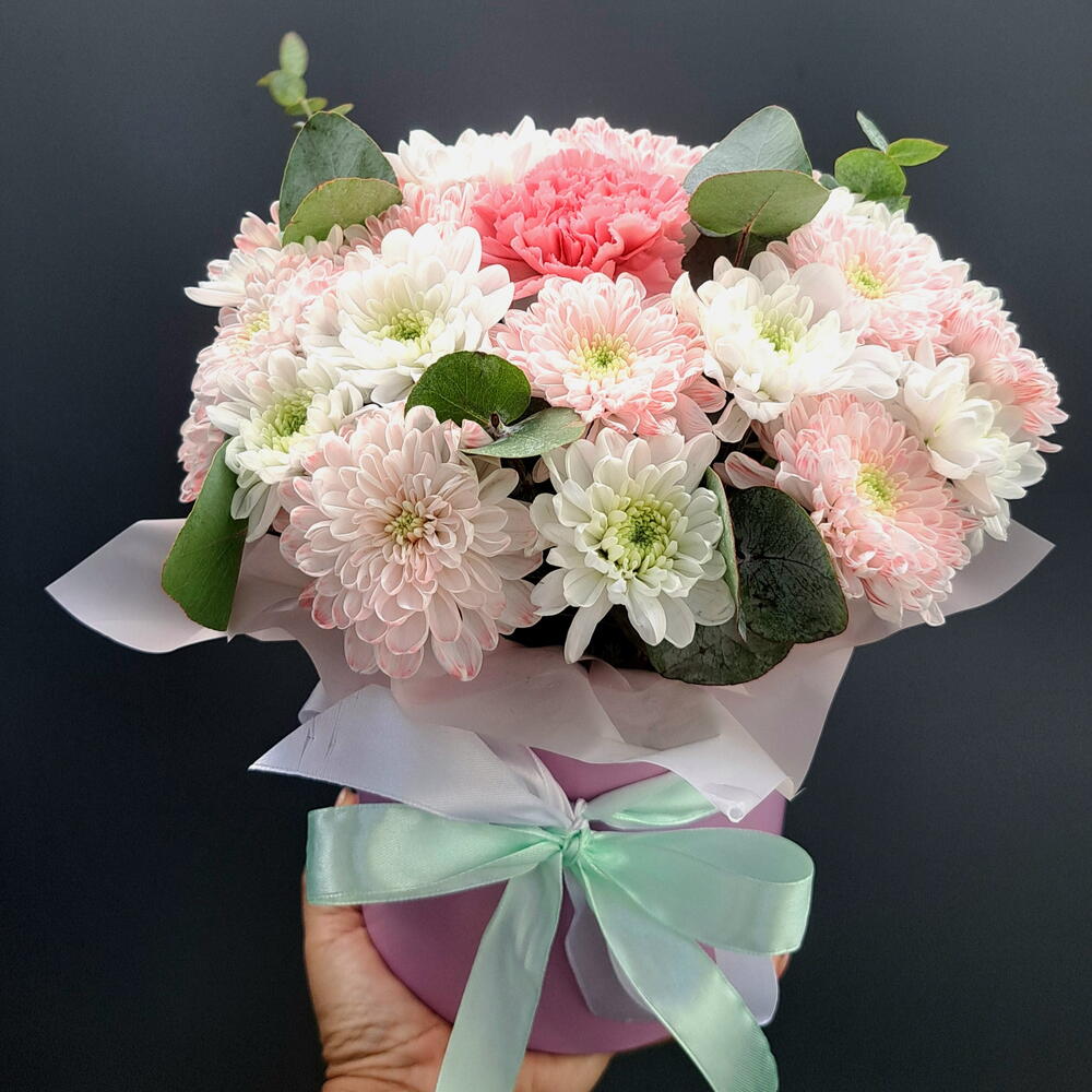 Цветы в коробке  002🌹💐💖