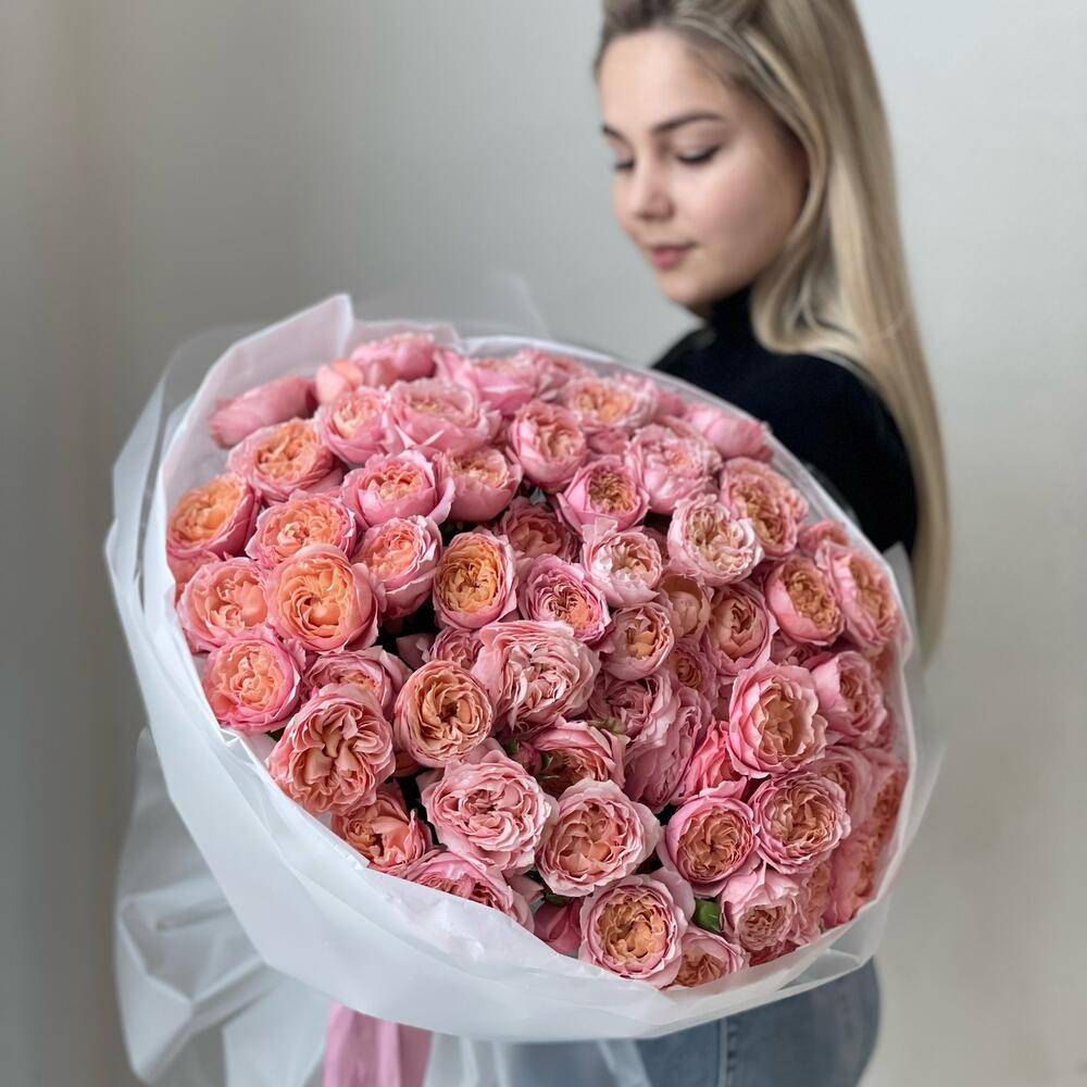 Шикарный букет роз Джульетта 🧡