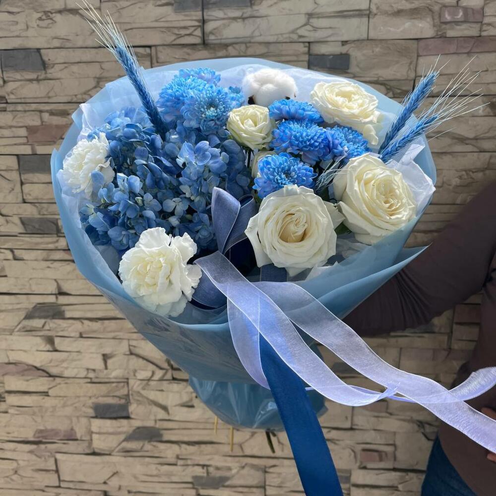 Синий сборный букет💙