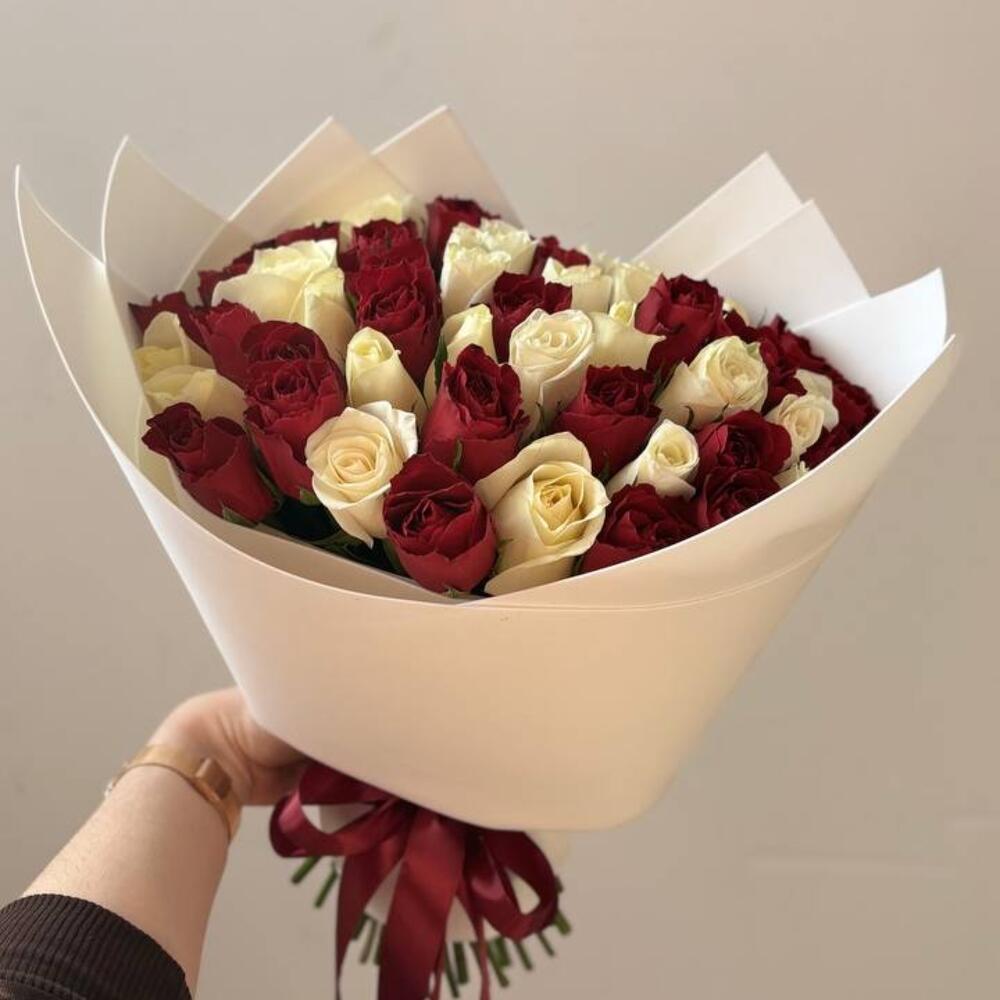 Букет из 51 розы 40 см