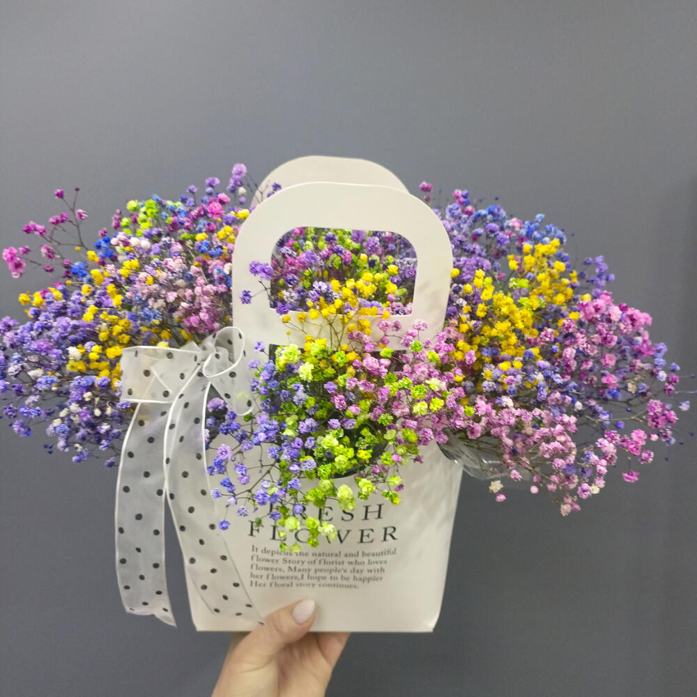 Радужная гипсофила в сумочке🌸
