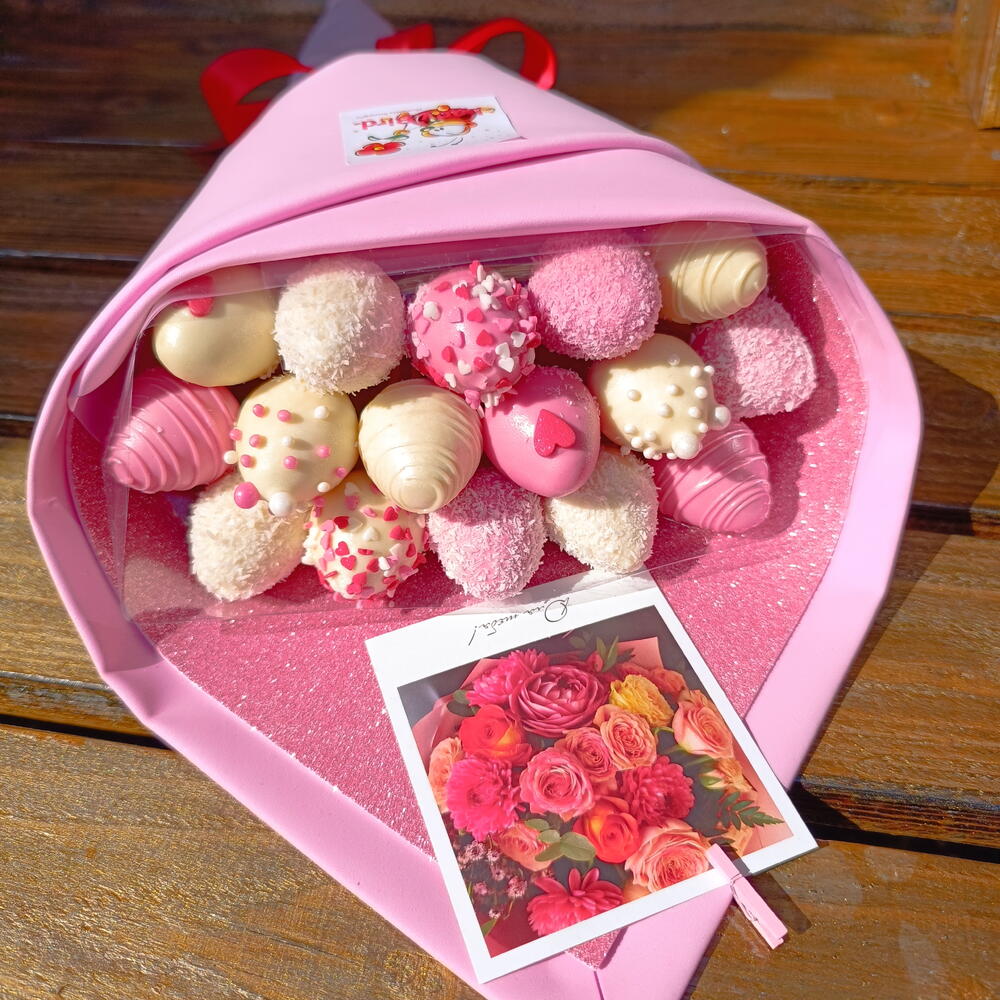 Клубника в шоколаде - Букет Love ✓2 (400г)