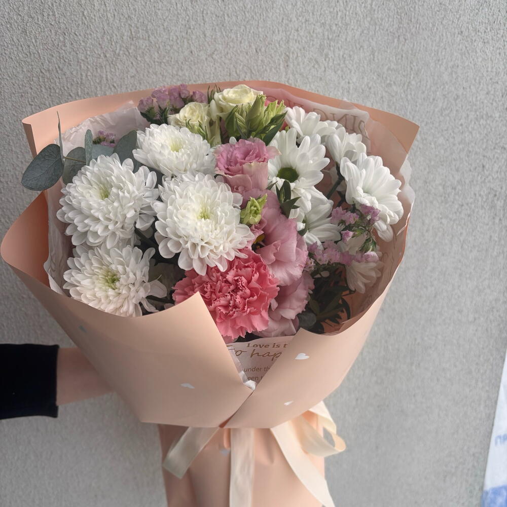 Авторский букет нежное сердце